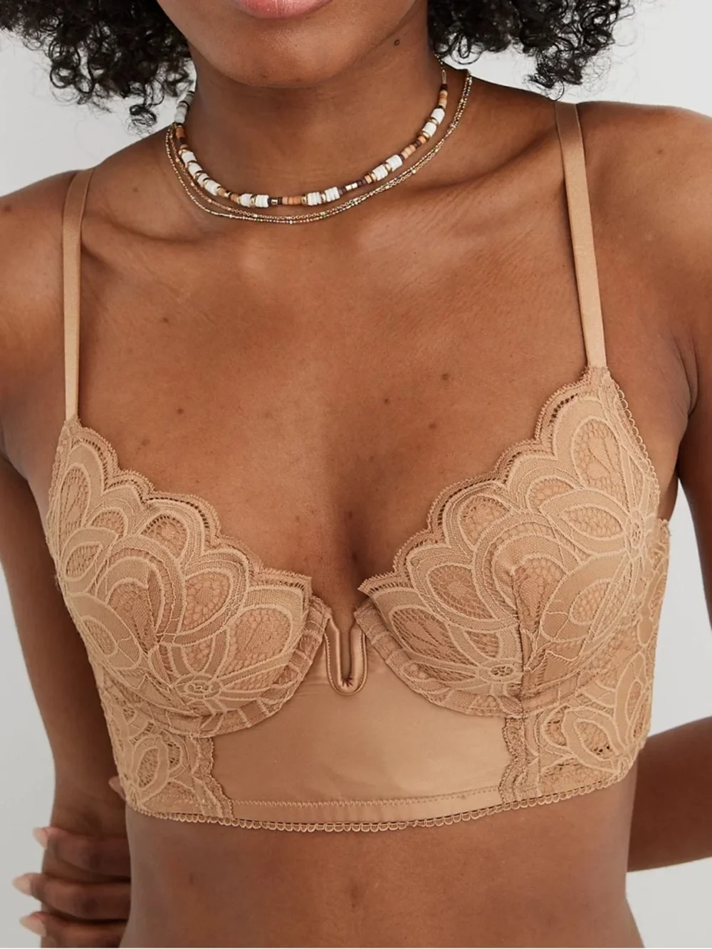 aerie Show Off Plunge Push Up Rooftop Garden Lace Bra | Size 34B | Never Worn - Picture 3 of 7